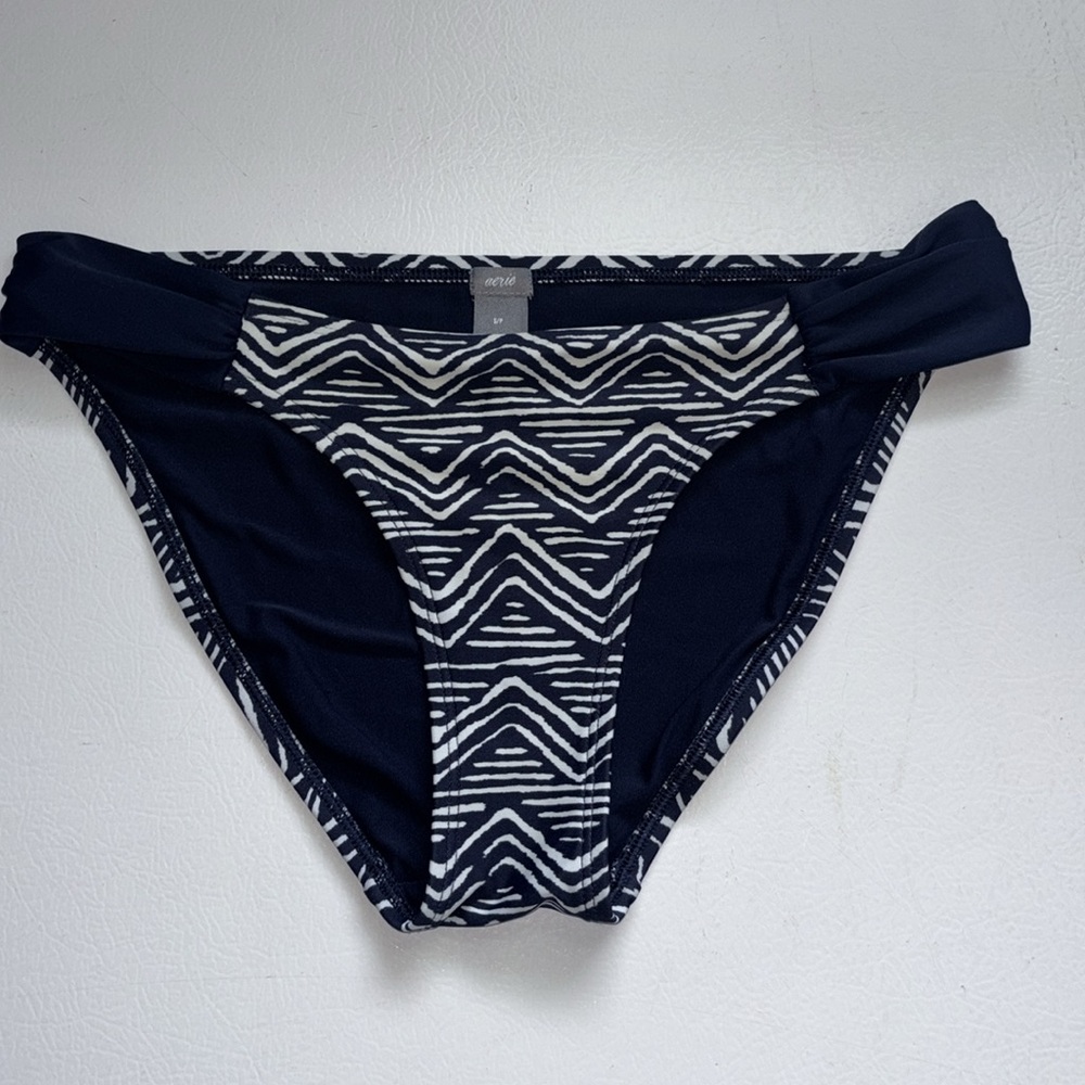 -Aerie Navy & White Bikini Bottoms Women’s Size Small